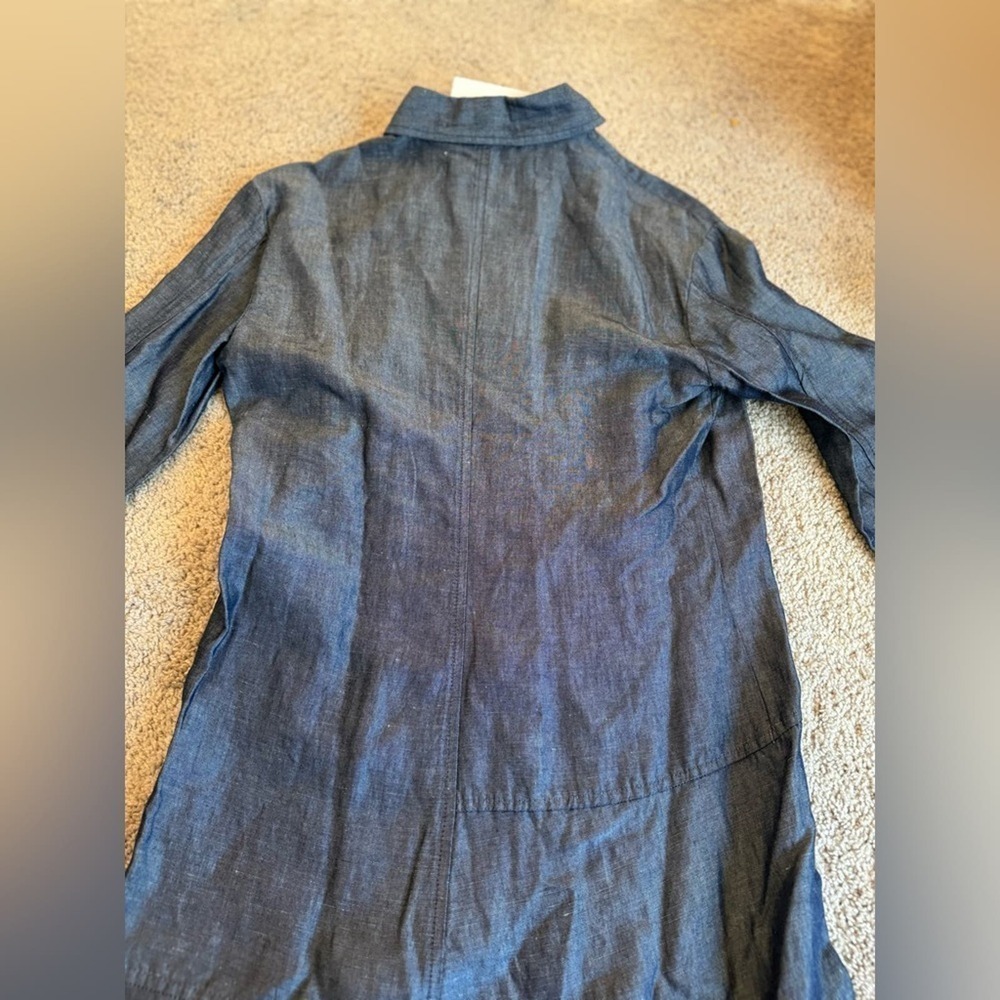 ZARA LINEN BLEND SHIRT DRESS ZW COLLECTION - SIZE S - BRAND NEW WITH TAG - Picture 7 of 13